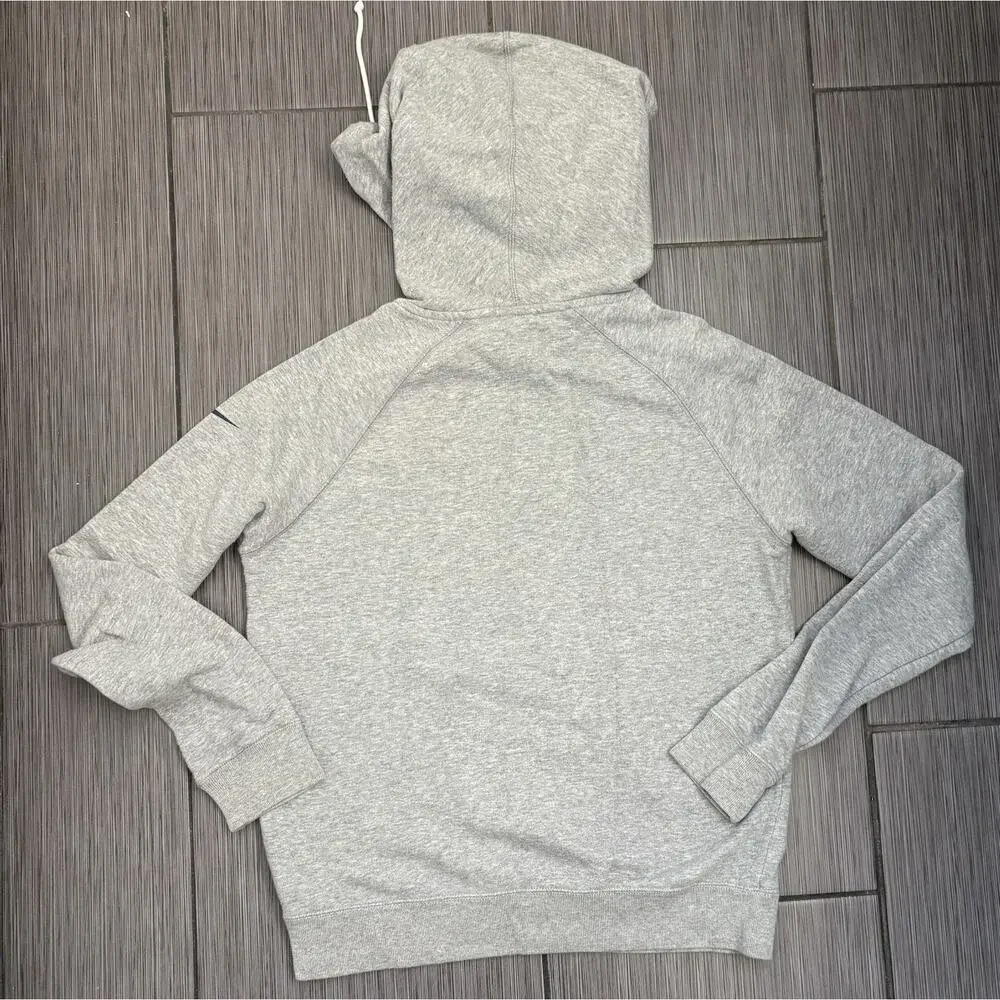 Nike WVU West Virginia University Mountaineers Gray Funnel Hoodie Women’s Med